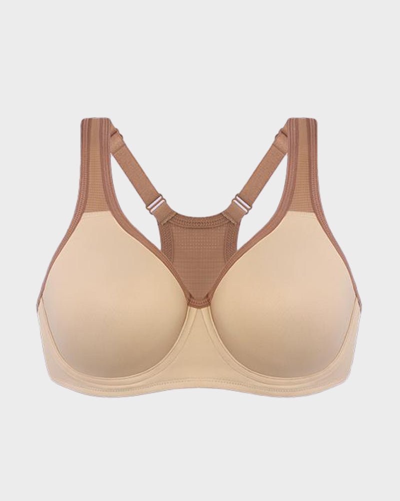 Unlined External Underwire Full Coverage Sports Bra - Komfortfit Bra