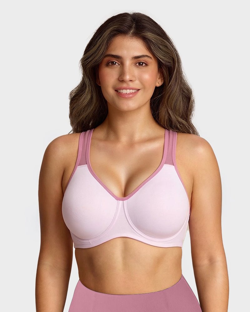 Unlined External Underwire Full Coverage Sports Bra - Komfortfit Bra