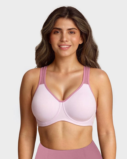 Unlined External Underwire Full Coverage Sports Bra - Komfortfit Bra