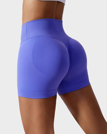 V - Cross Waist Butt Lifting Fitness Shorts - Komfortfit Bra