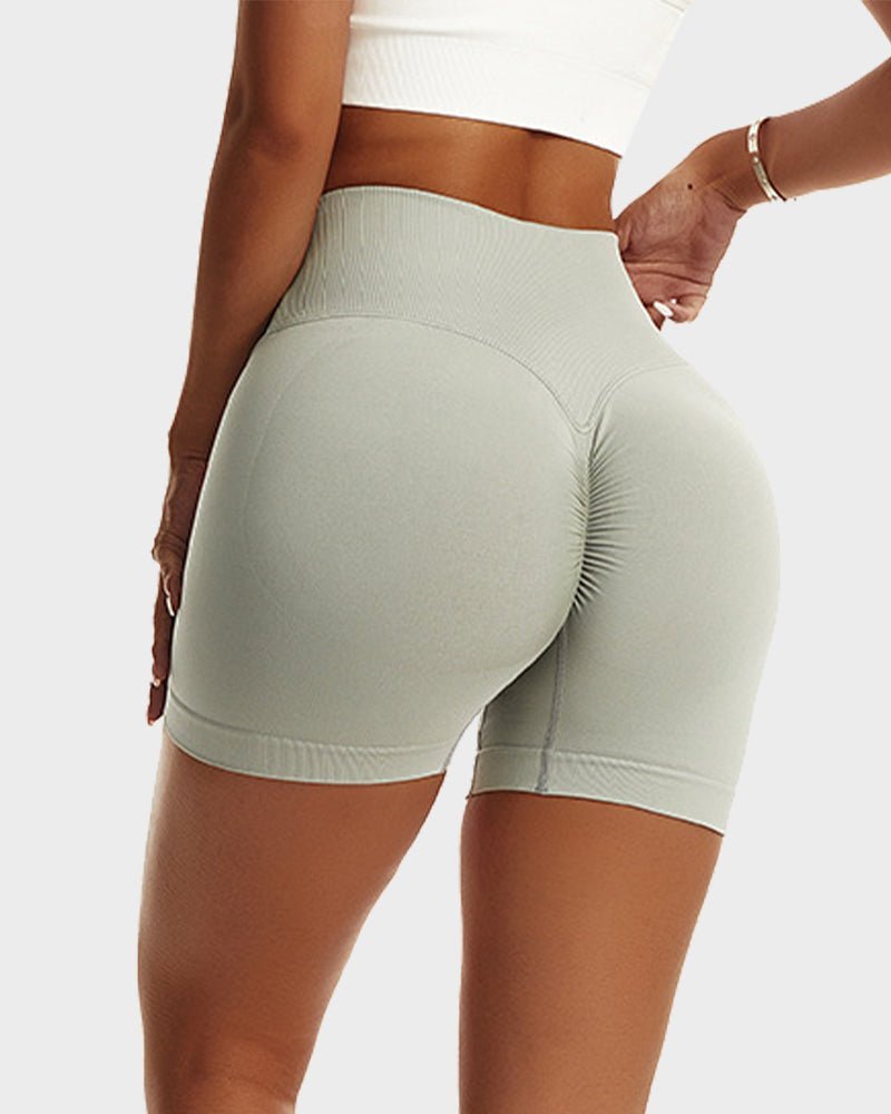 V - Cross Waist Butt Lifting Fitness Shorts - Komfortfit Bra
