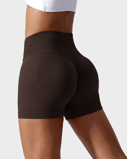 V - Cross Waist Butt Lifting Fitness Shorts - Komfortfit Bra